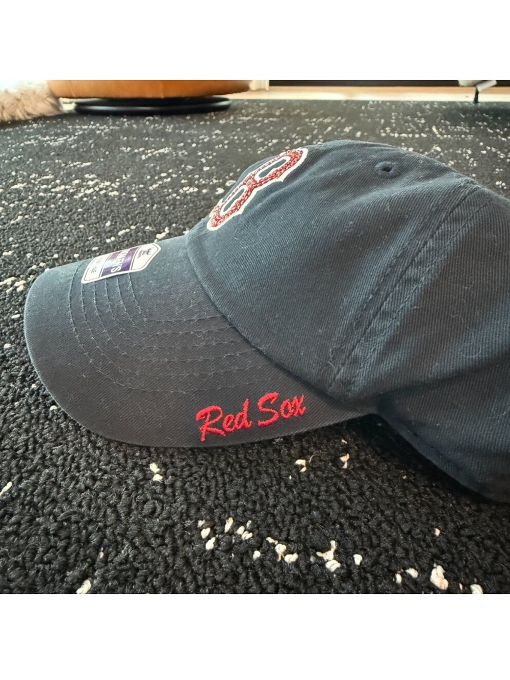 Boston Red Sox Women's Adjustable Cap - Navy with Red B - Picture 2 of 4